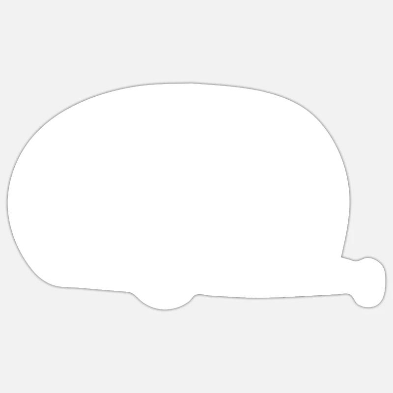 Caravane - Sticker taille S (10 x 10 cm) - blanc mat