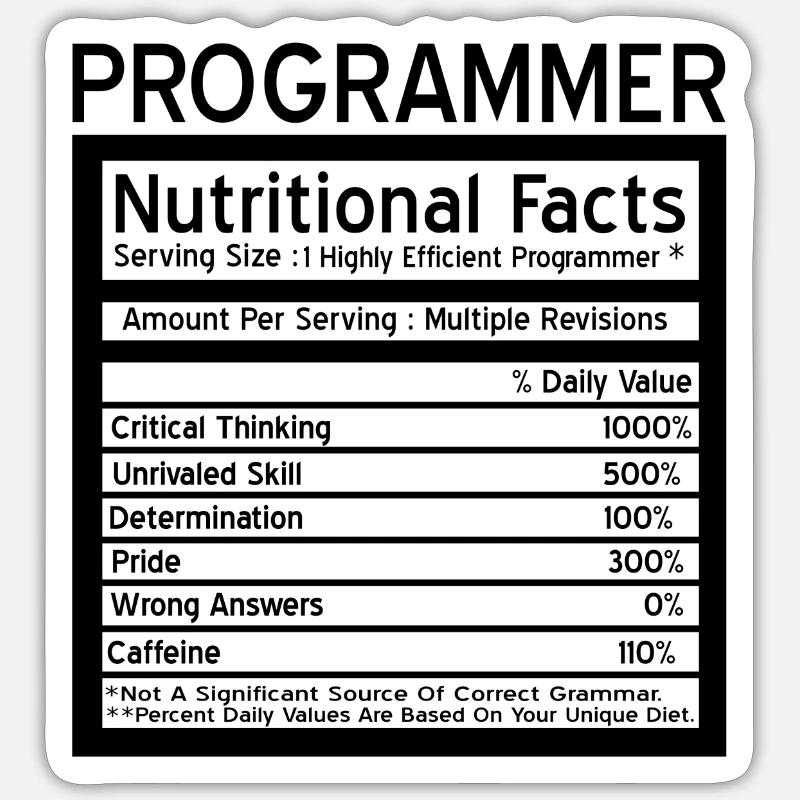 programmer - Sticker size S (10 x 10 cm) - white matte