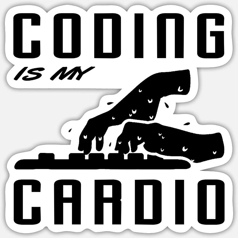programmer - Sticker size S (10 x 10 cm) - white matte