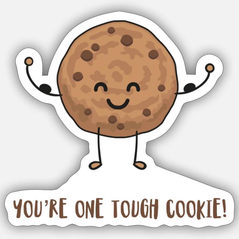 Biscuit - Sticker taille S (10 x 10 cm) - blanc mat