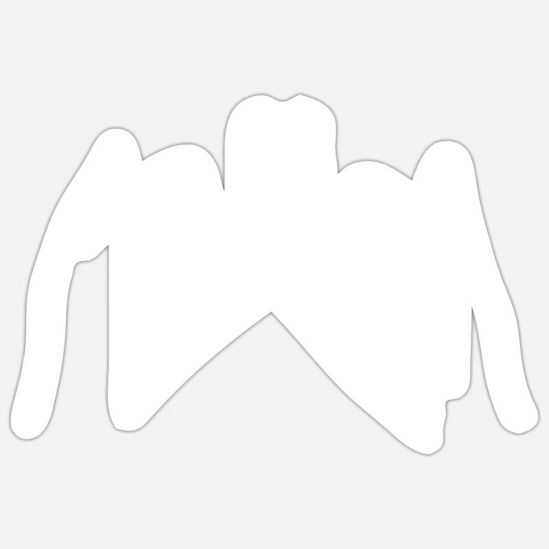 hands - Sticker size S (10 x 10 cm) - white matte