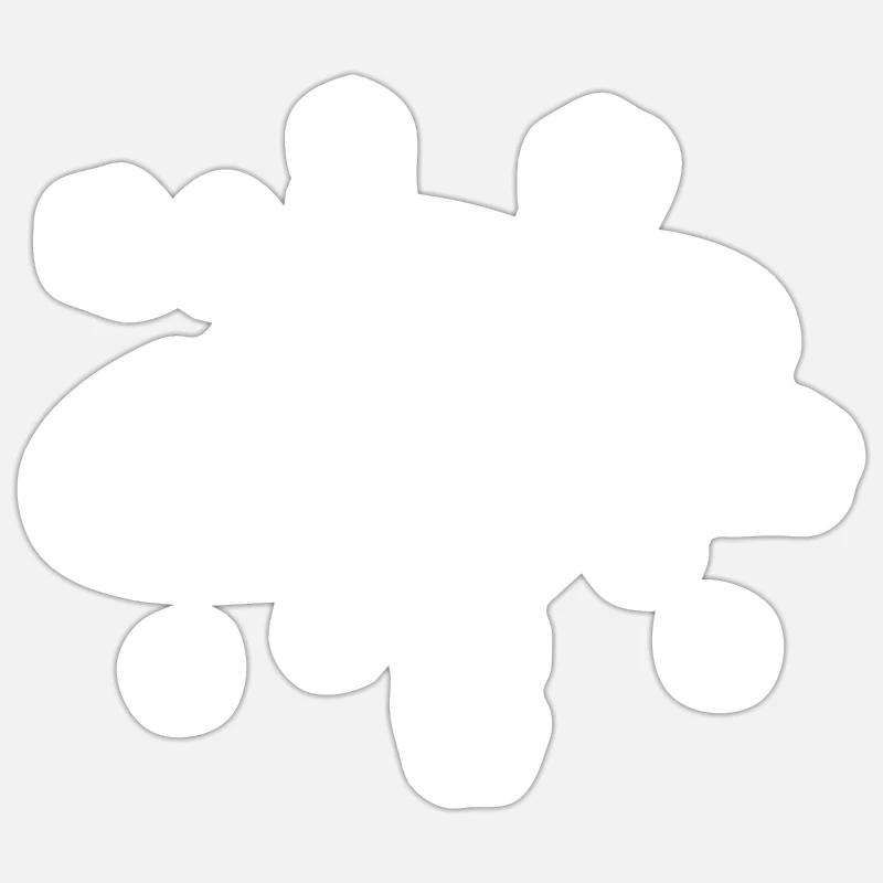 Saturn - Sticker size S (10 x 10 cm) - white matte