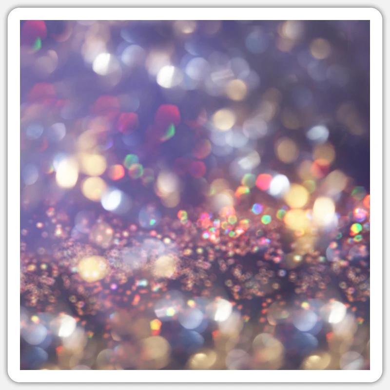 Glitter light bokeh - Sticker size S (10 x 10 cm) - white matte