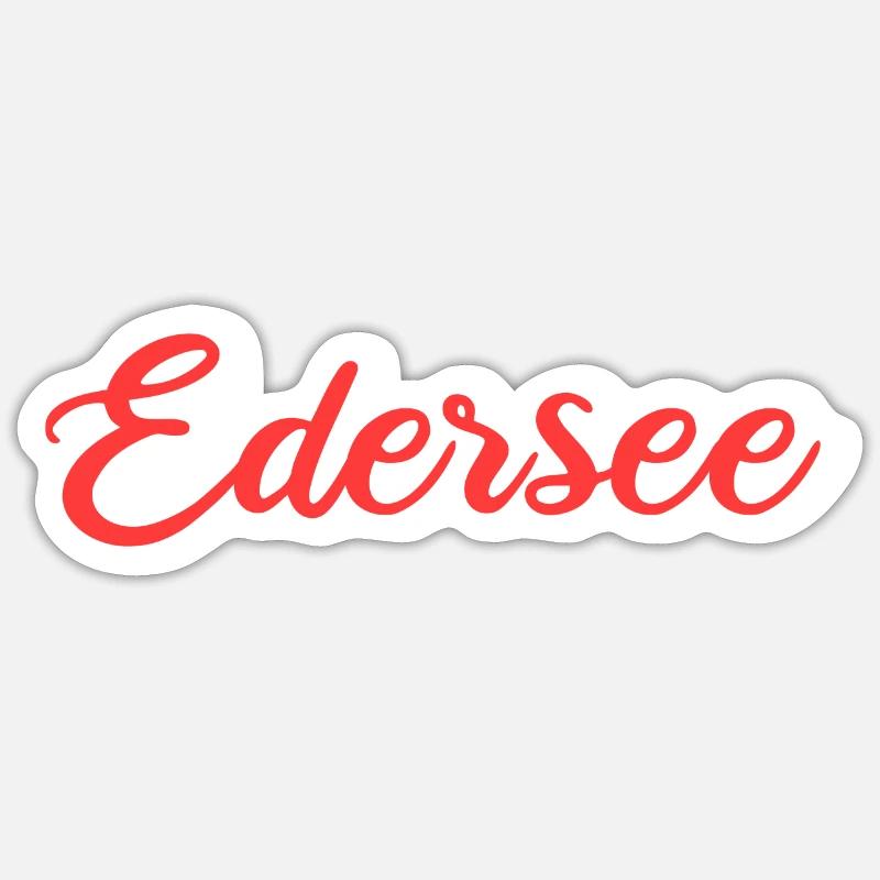 Edersee - Sticker size S (10 x 10 cm) - white matte