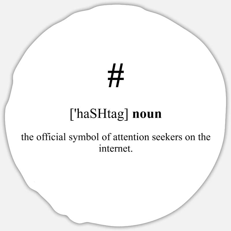 # (hashtag) Définition Dictionary Sticker taille S (10 x 10 cm)