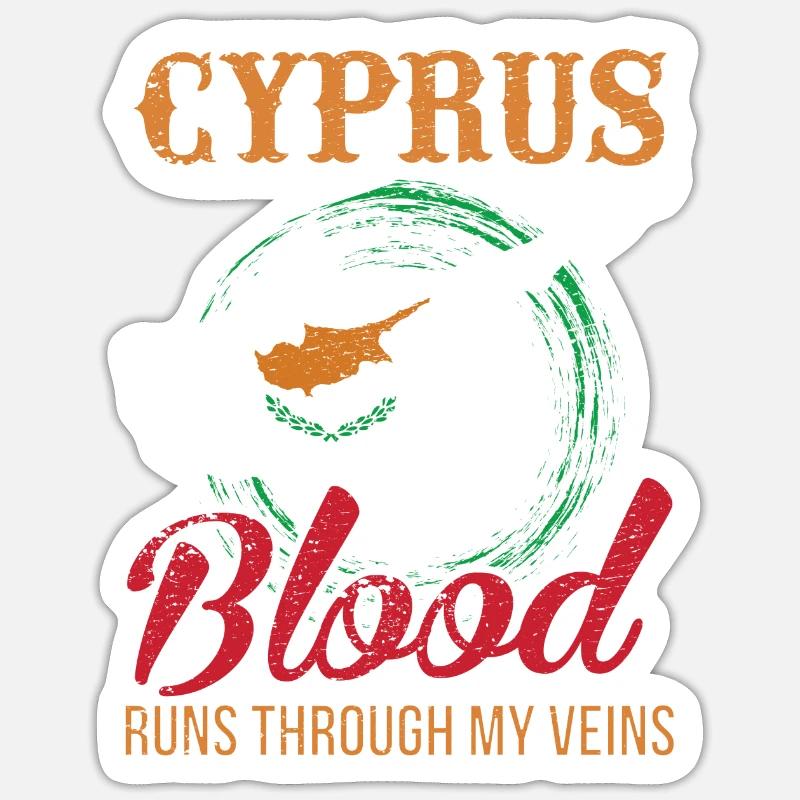 Chypre - Sticker taille S (10 x 10 cm) - blanc mat