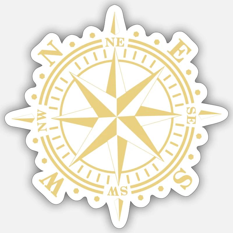 wind rose Sticker size S (10 x 10 cm)