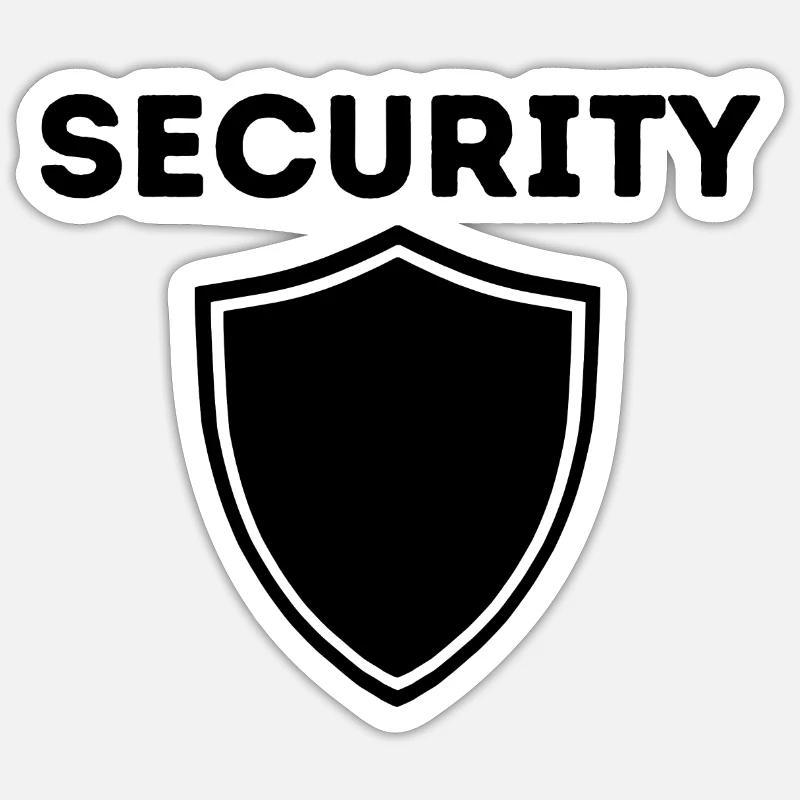 Security Security Service Bodyguard - Sticker size S (10 x 10 cm) - white matte