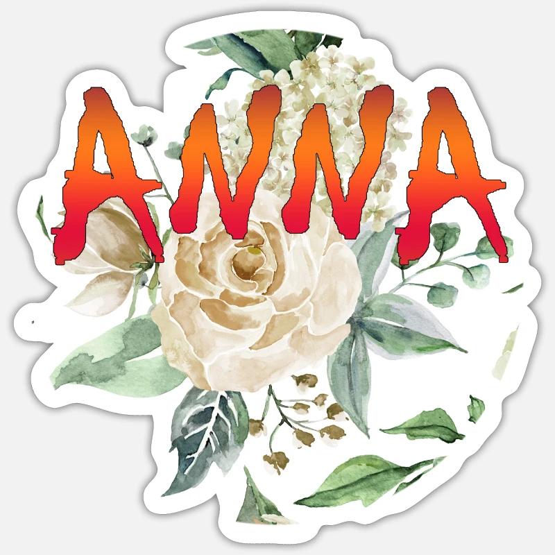 Anna - Sticker Größe S (10 x 10 cm) - Mattweiß