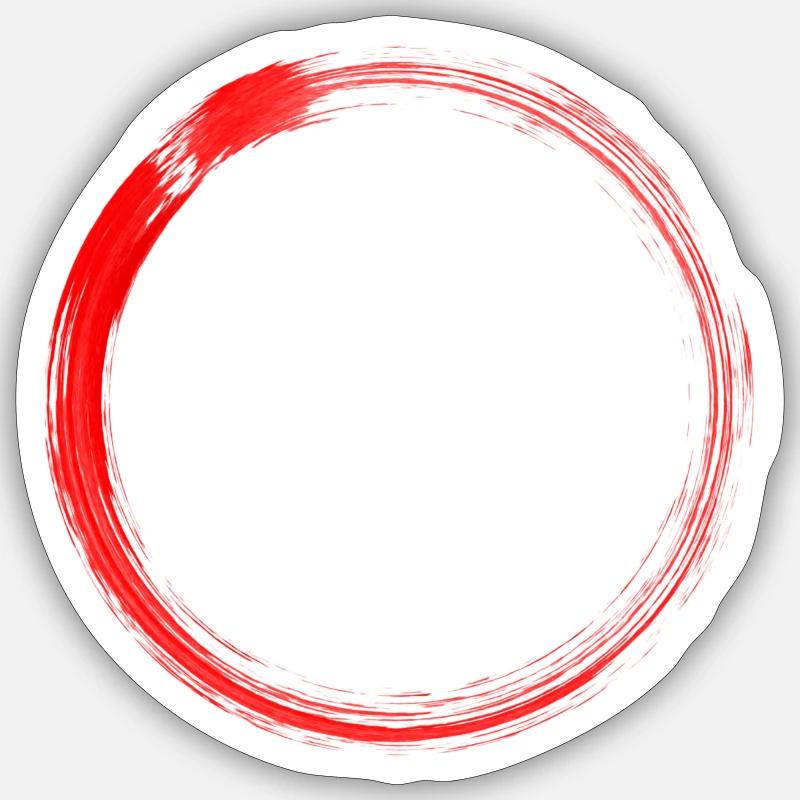 Red circle Sticker size S (10 x 10 cm)