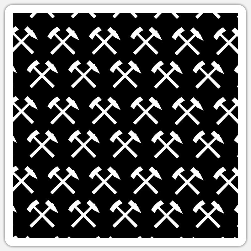 Mallets and irons - mining Sticker size S (10 x 10 cm)