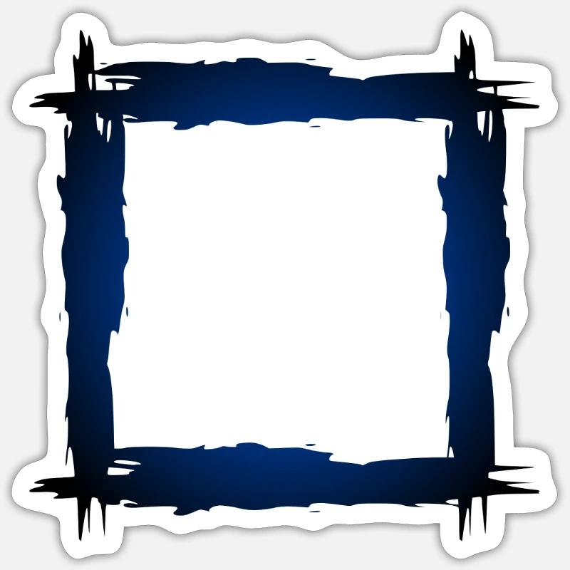 Square frame - Sticker size S (10 x 10 cm) - white matte