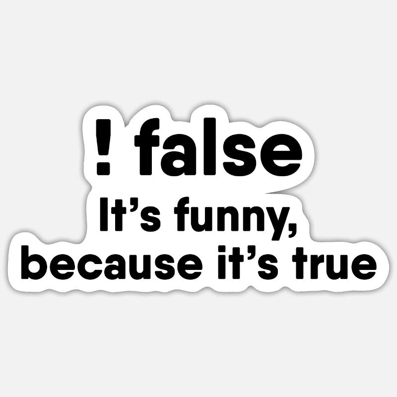 Programmeur blague Drôle d’humour programmeur - Sticker taille S (10 x 10 cm) - blanc mat