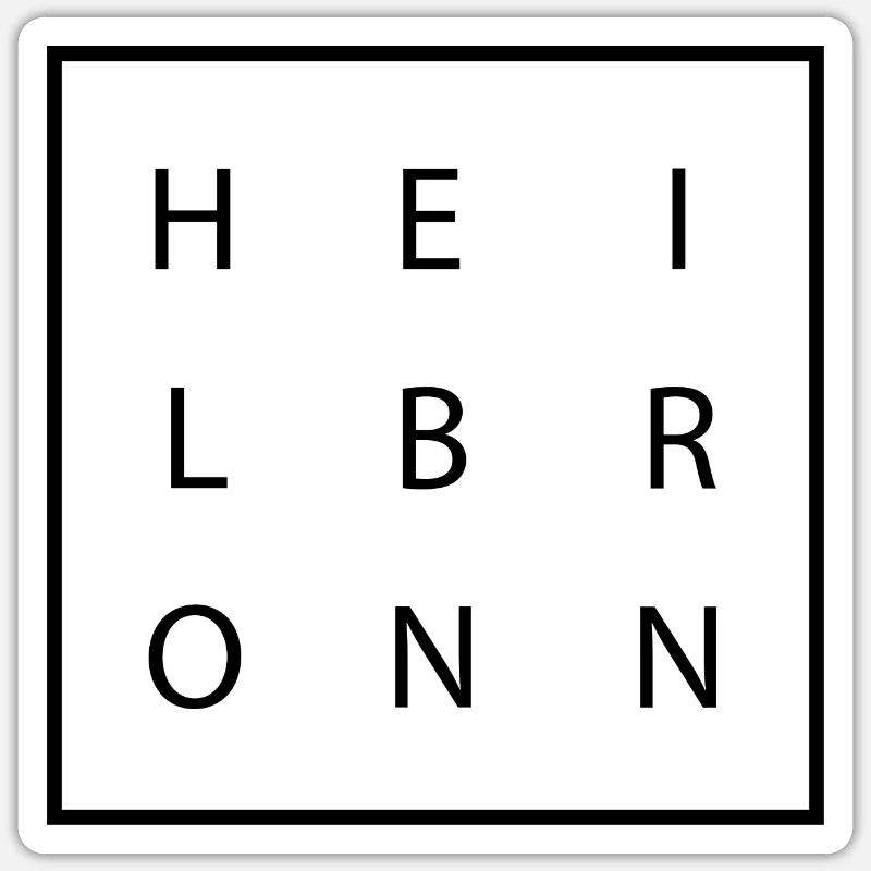 Heilbronn - Sticker size S (10 x 10 cm) - white matte