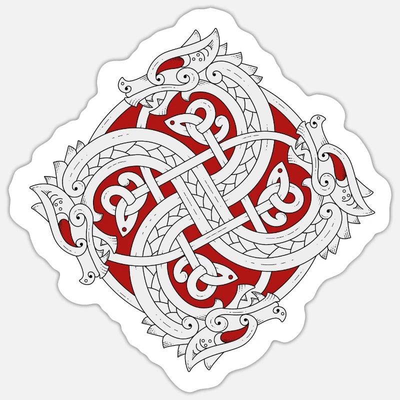 Wikinger-Symbol Zeichen - Sticker Größe S (10 x 10 cm) - Mattweiß