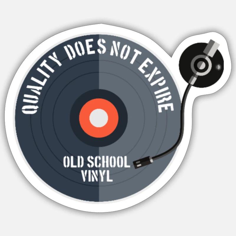 Old school, quality does not expire - Sticker size S (10 x 10 cm) - white matte