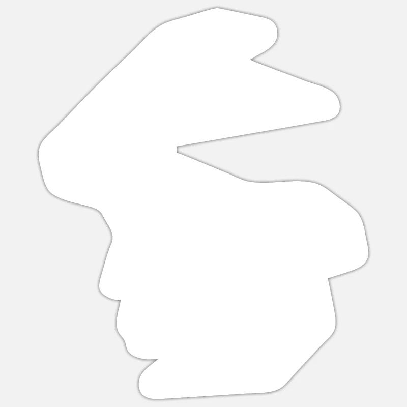 Rabbit - Sticker size S (10 x 10 cm) - white matte