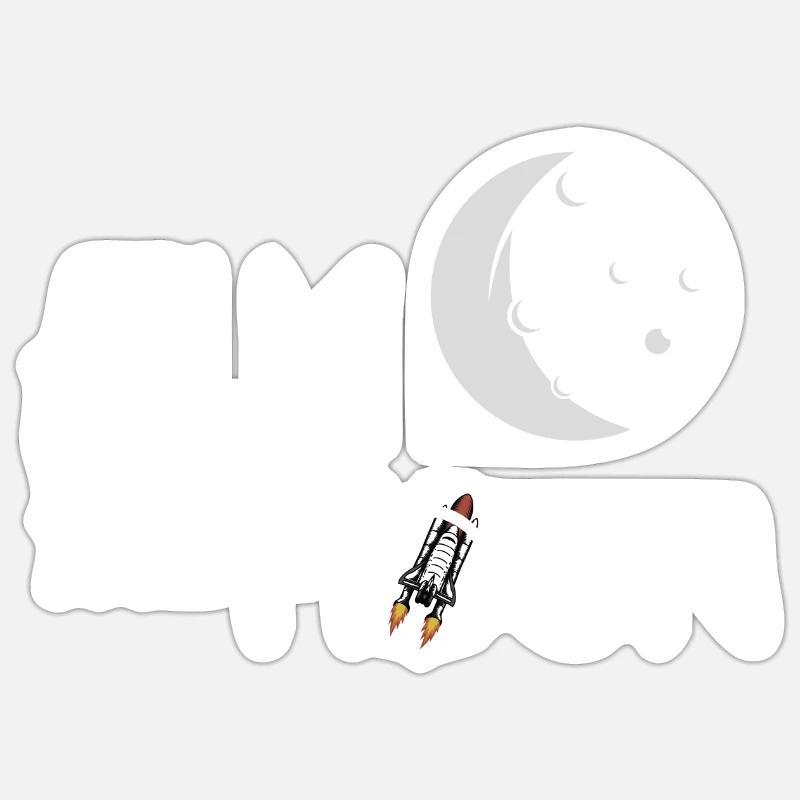 moon - Sticker size S (10 x 10 cm) - white matte