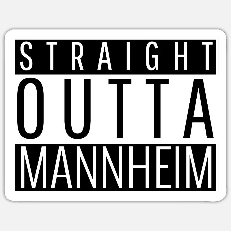Mannheim - Sticker taille S (10 x 10 cm) - blanc mat