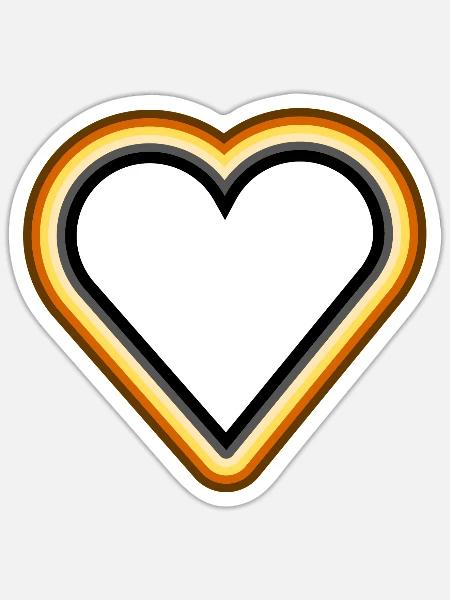 Bear Heart oultine - Sticker Größe S (10 x 10 cm) - Mattweiß