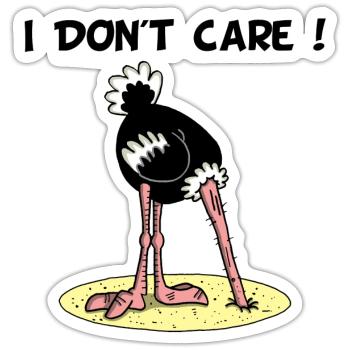 Den Kopf in den Sand - Sticker Größe S (10 x 10 cm) - Mattweiß - Vorne
