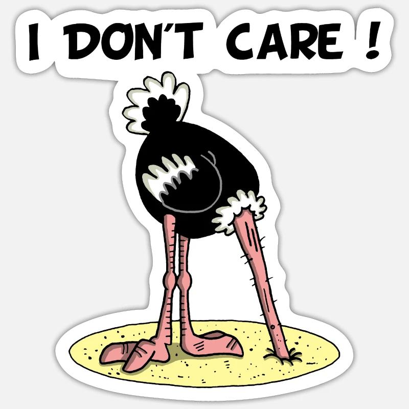 Den Kopf in den Sand - Sticker Größe S (10 x 10 cm) - Mattweiß