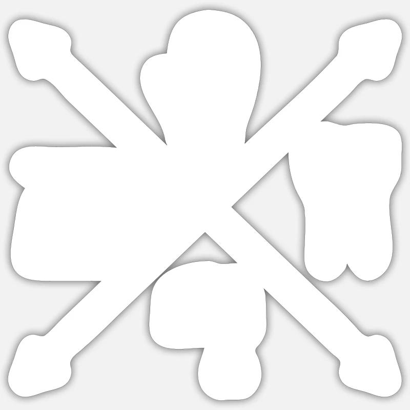 cuire - Sticker taille S (10 x 10 cm) - blanc mat