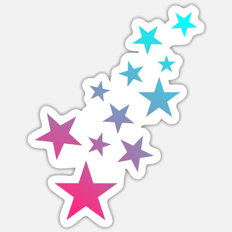 Star symbol asterisk pattern - Sticker size S (10 x 10 cm) - white matte