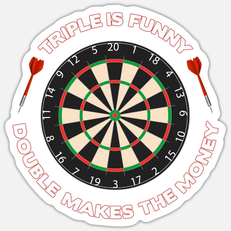 Darts Spruch Sticker Größe S (10 x 10 cm)