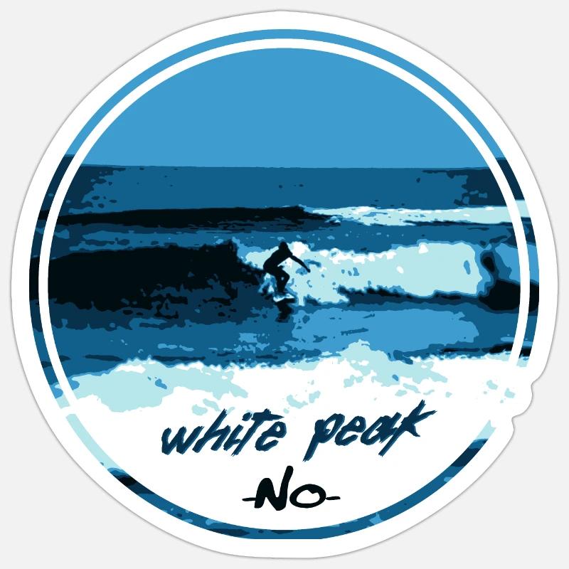 White peak - Sticker size S (10 x 10 cm) - white matte