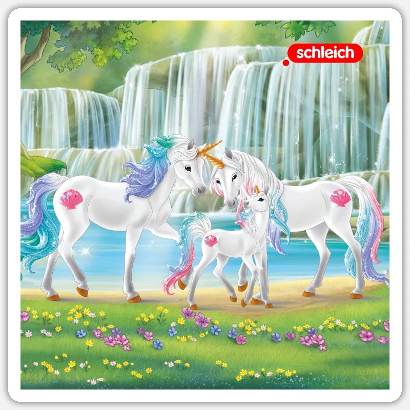 Schleich bayala Einhörner Regenbogen - Sticker Größe S (10 x 10 cm) - Mattweiß