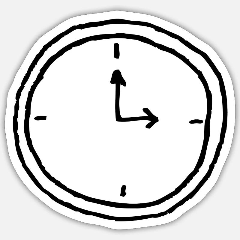 Clock Sticker size S (10 x 10 cm)