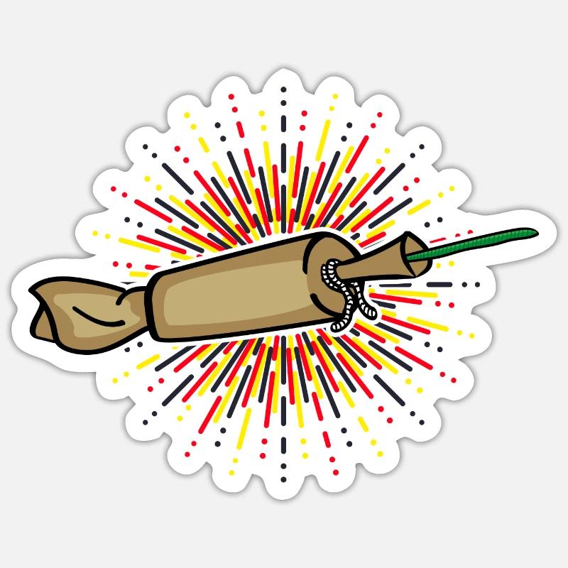 Spanish Cracker Explosion - Sticker Größe S (10 x 10 cm) - Mattweiß