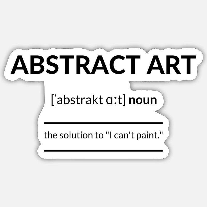 Art abstrait 2k20 Edition - Sticker taille S (10 x 10 cm) - blanc mat