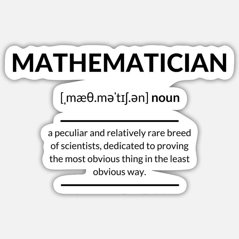 Mathématicien (mathématicien) édition 2k20 - Sticker taille S (10 x 10 cm) - blanc mat