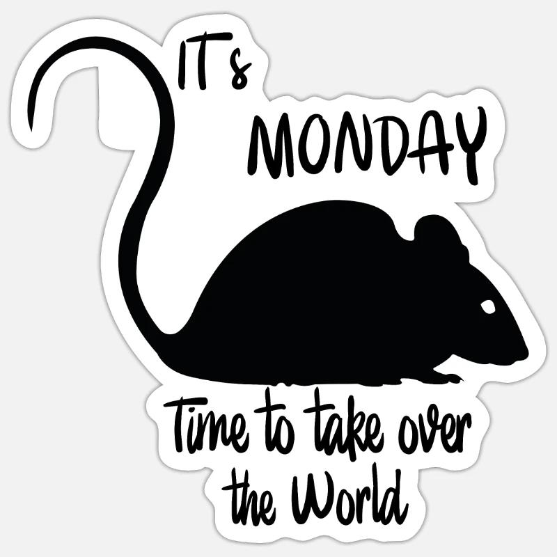 mouse - Sticker size S (10 x 10 cm) - white matte