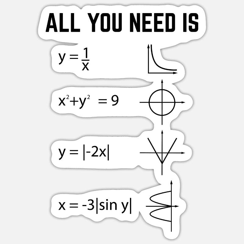 Mathematicians | Students Math Math Gift Sticker size S (10 x 10 cm)