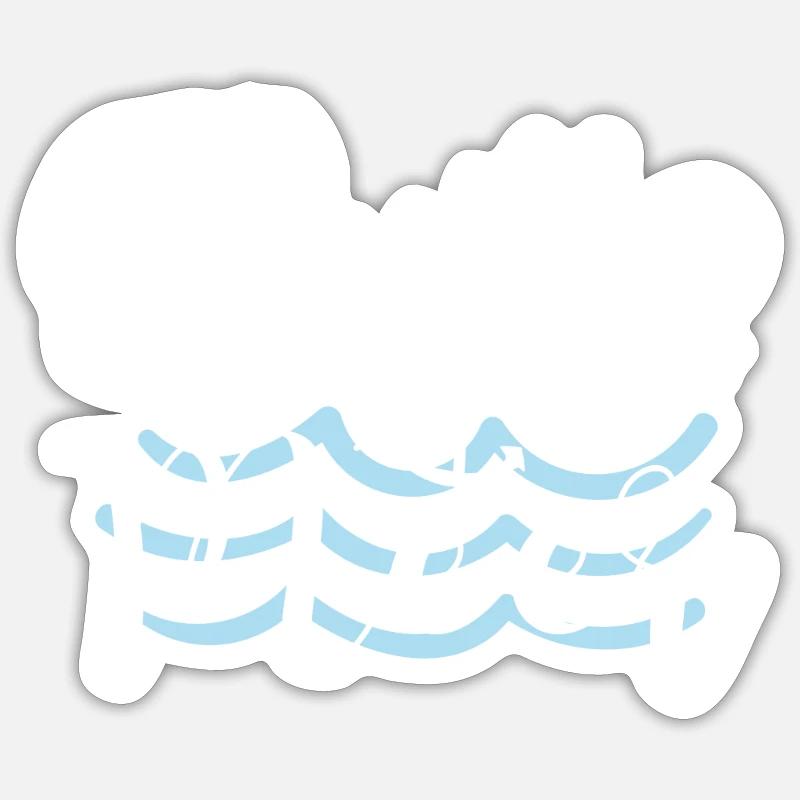 Ich will Meer - Sticker Größe S (10 x 10 cm) - Mattweiß