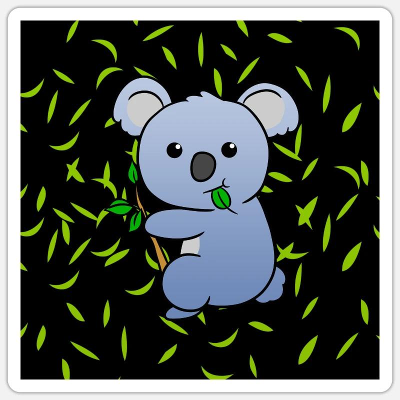 Koala koala bear - Sticker taille S (10 x 10 cm) - blanc mat