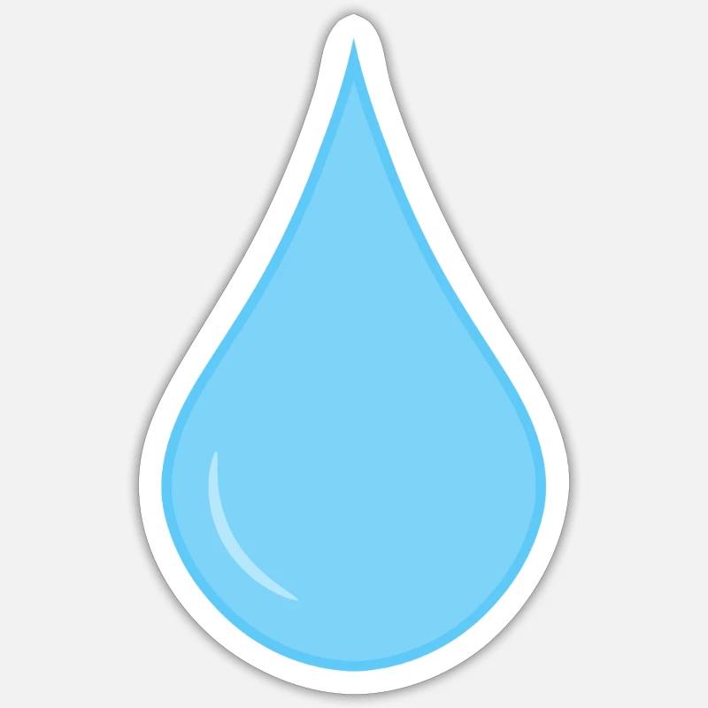 Raindrops icon rain drops Sticker size S (10 x 10 cm)