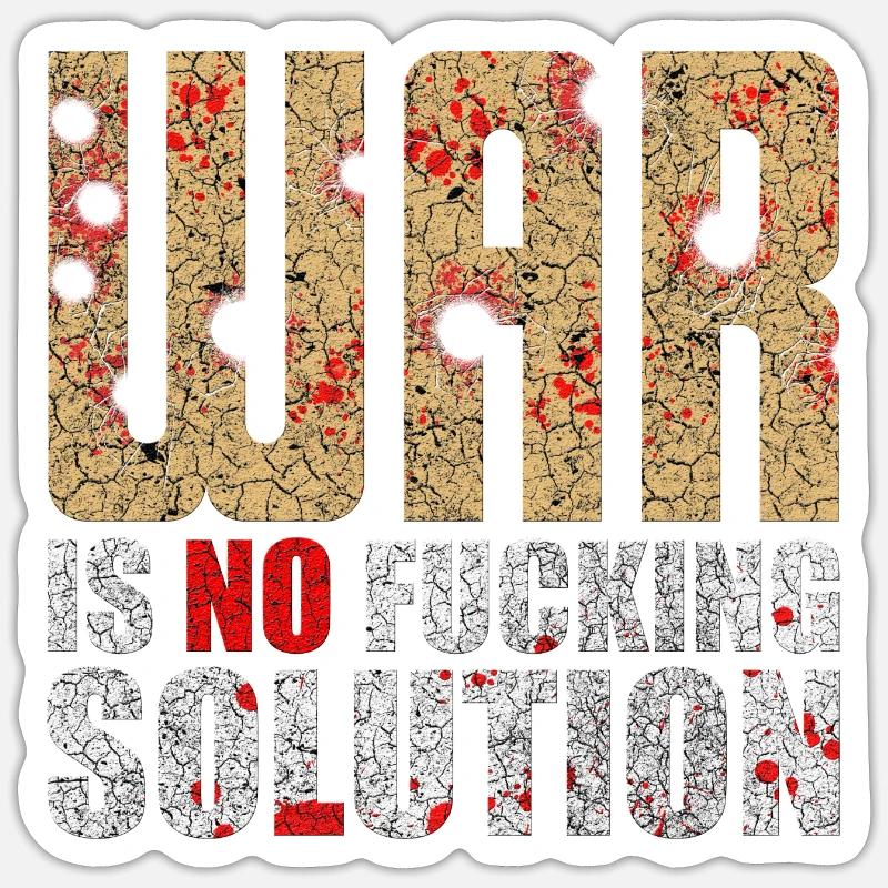 C’était pas une solution | La guerre n’est pas une solution Sticker taille S (10 x 10 cm)