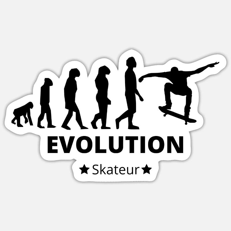 Evolution - Skateboarder Sticker size S (10 x 10 cm)