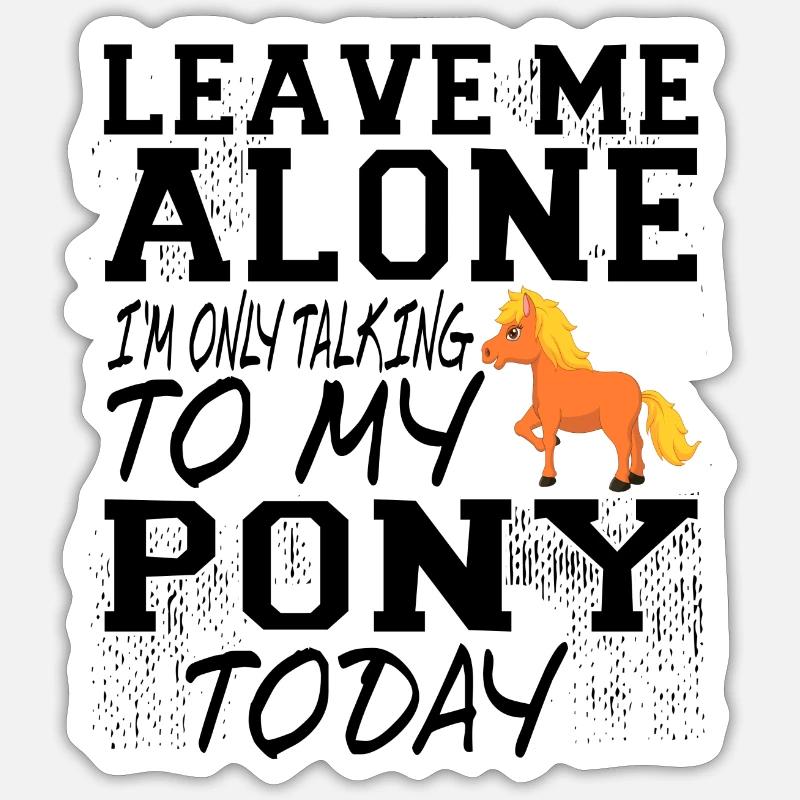 Pony - Sticker size S (10 x 10 cm) - white matte