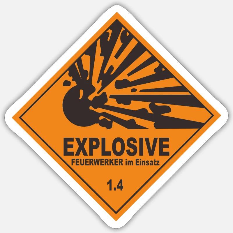 Explosive - Sticker Größe S (10 x 10 cm) - Mattweiß