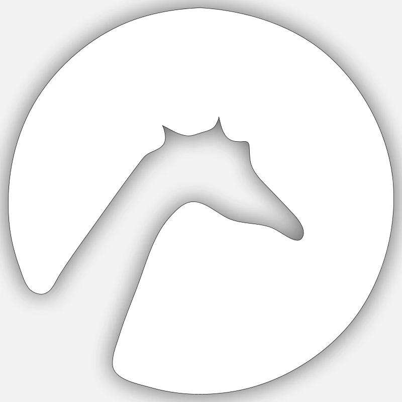 Giraffe - Sticker Größe S (10 x 10 cm) - Mattweiß
