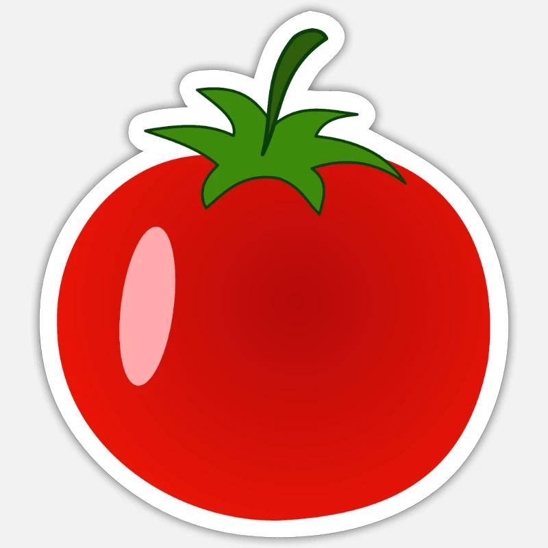Tomate - Sticker Größe S (10 x 10 cm) - Mattweiß