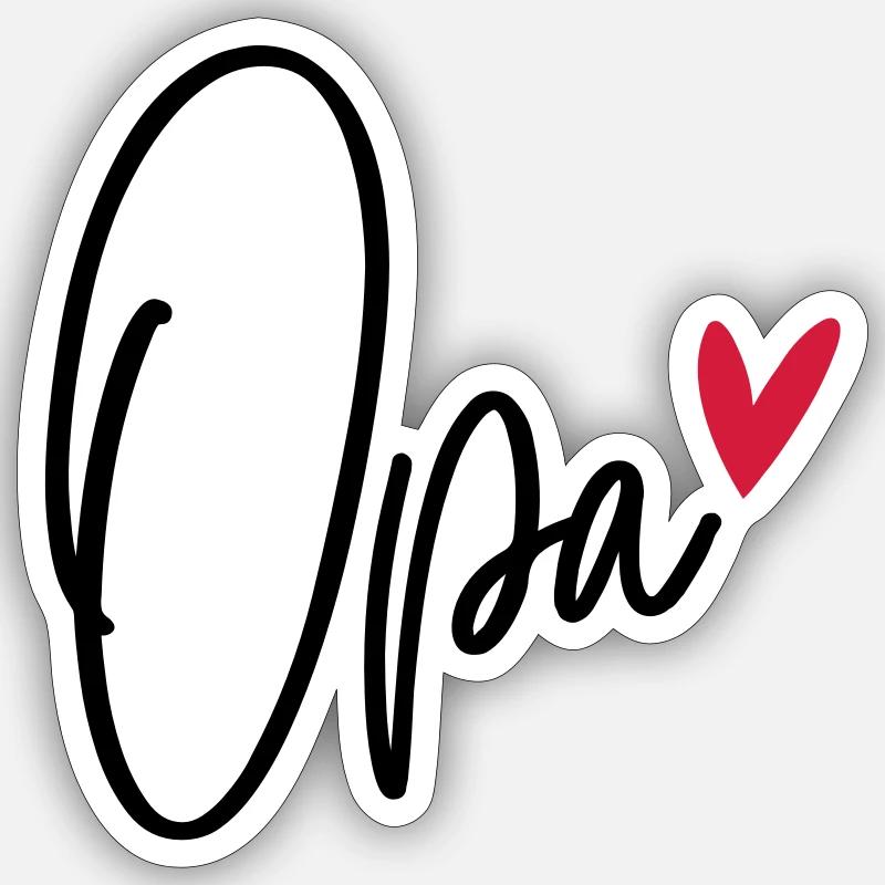 Opa - Sticker Größe S (10 x 10 cm) - Mattweiß
