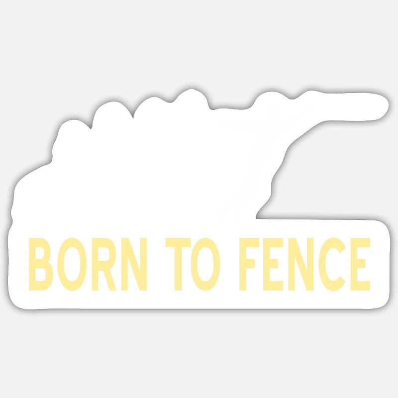 escrime - Sticker taille S (10 x 10 cm) - blanc mat