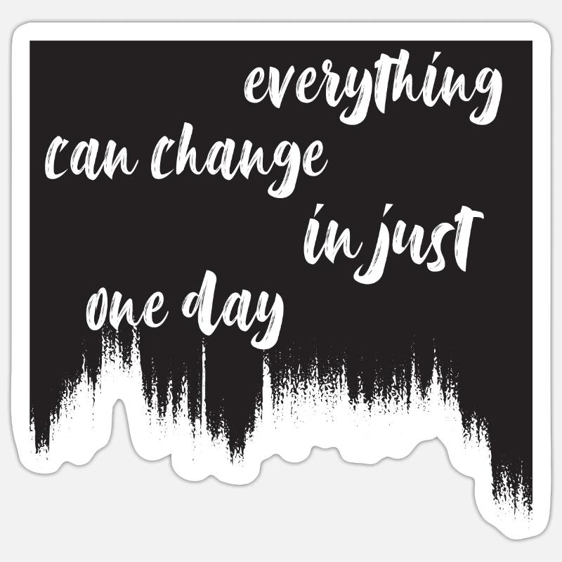 saying - Sticker size S (10 x 10 cm) - white matte