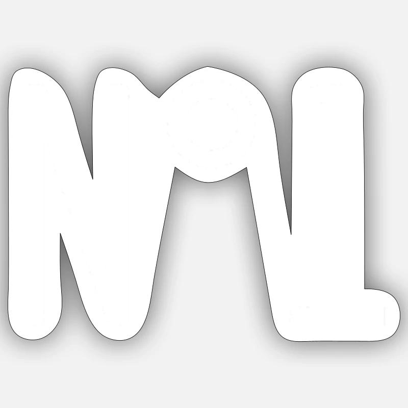 N 1 blanc - Sticker taille S (10 x 10 cm) - blanc mat